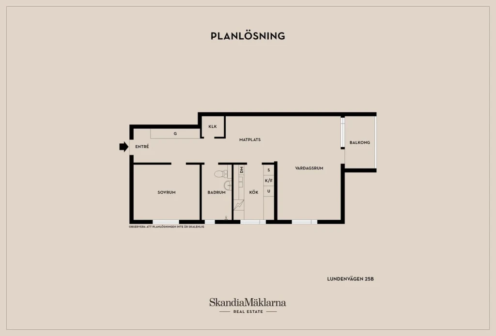Planritning, Lundenvägen 25B