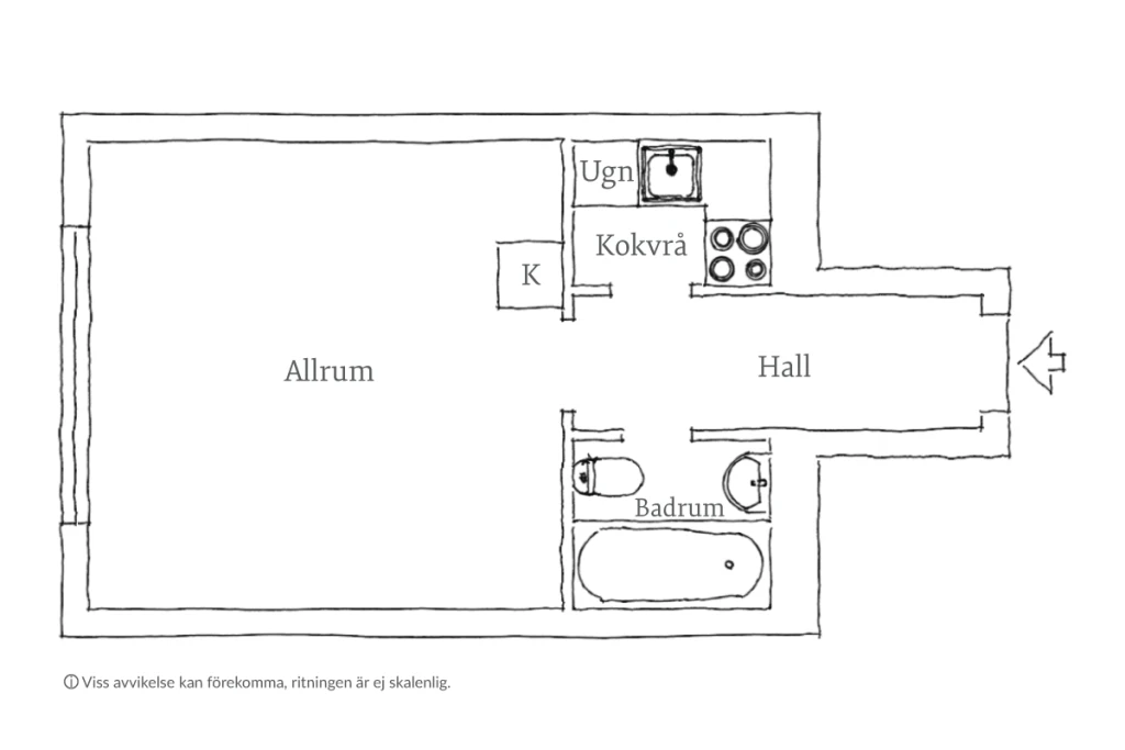 Planritning, Svandammsvägen 21A