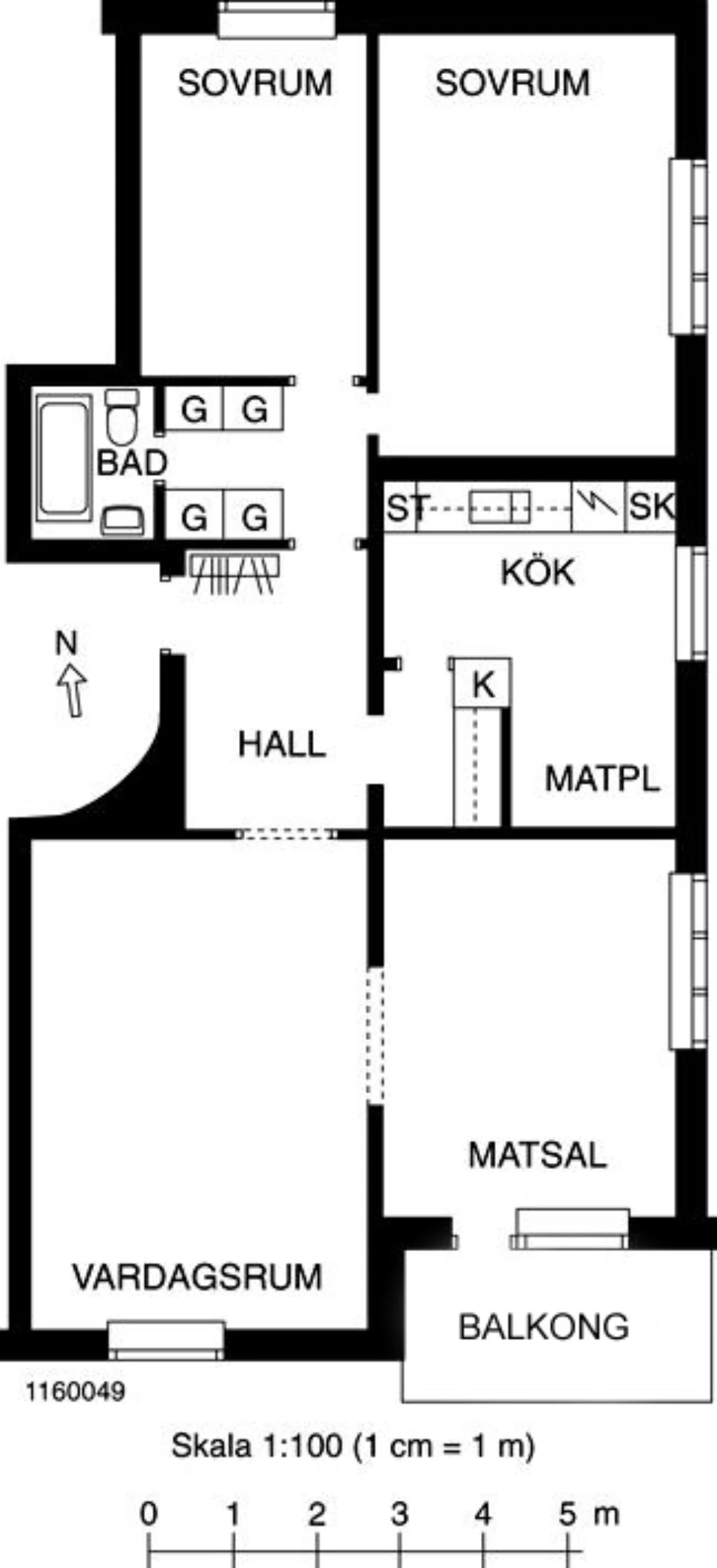 Planritning, Norrlidsgatan 13