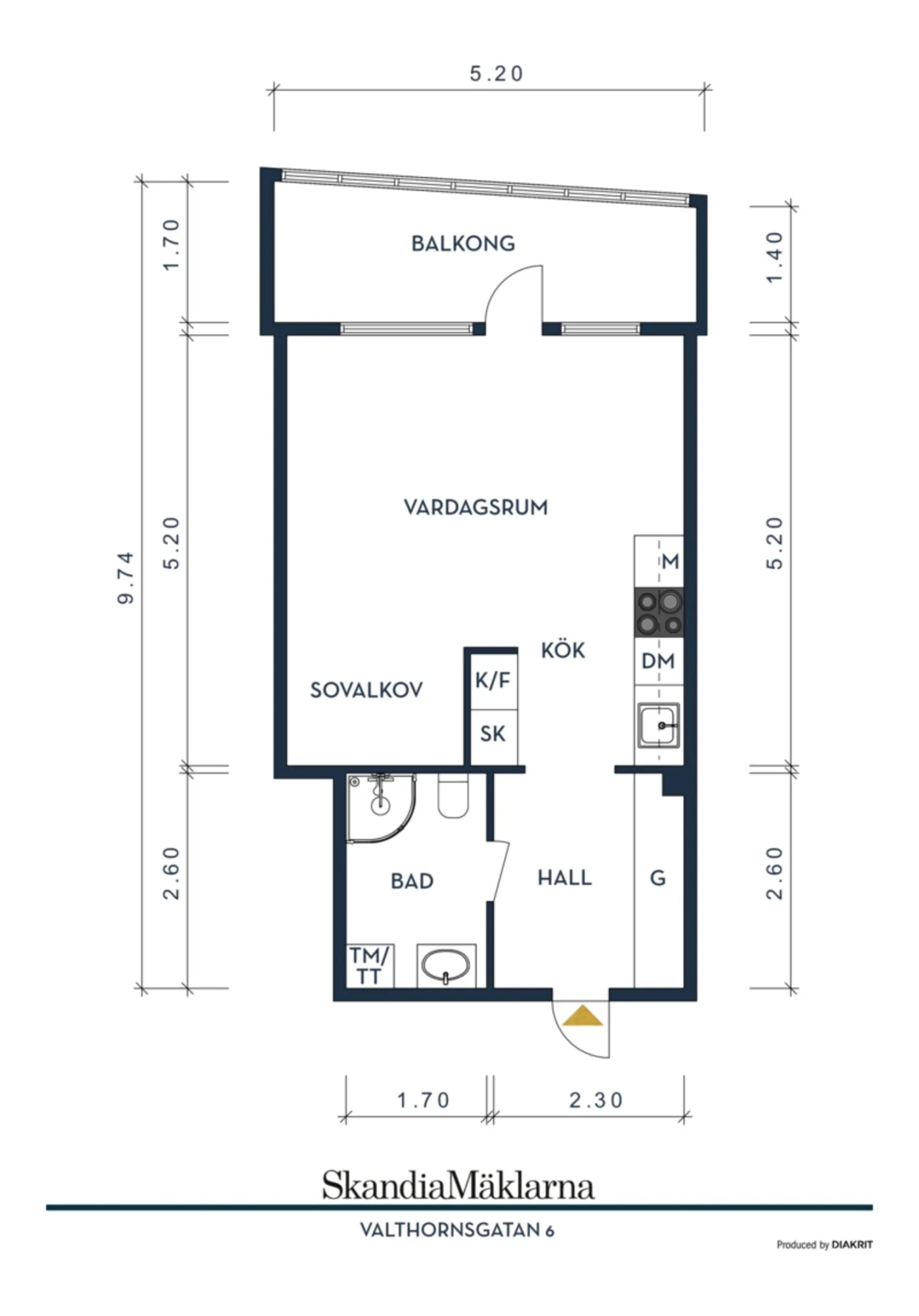 Planritning, Valthornsgatan 6