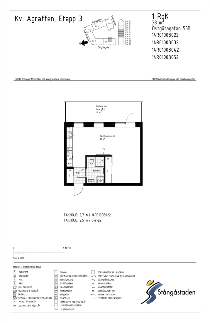 Planritning, Östgötagatan 55B