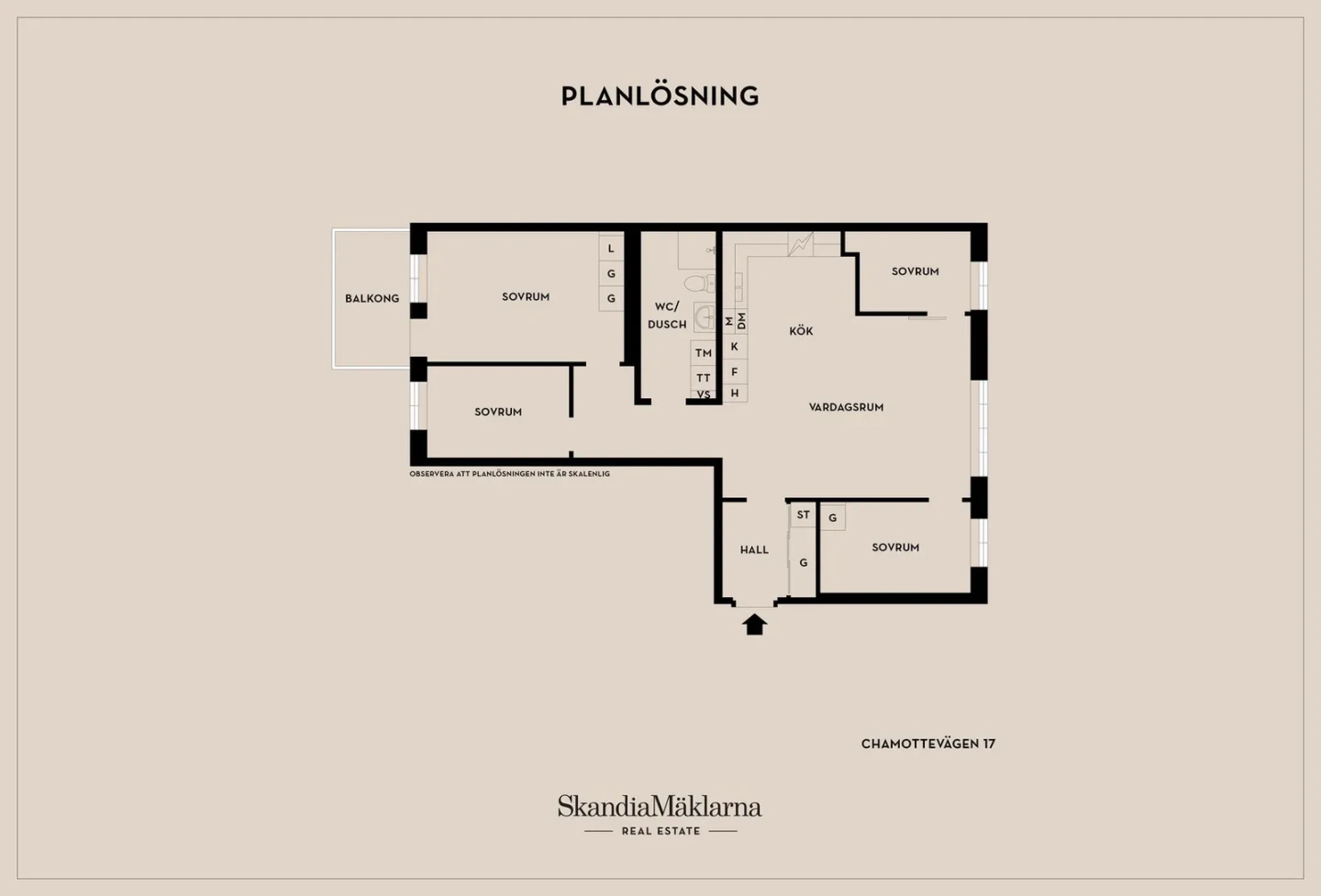 Planritning, Chamottevägen 17