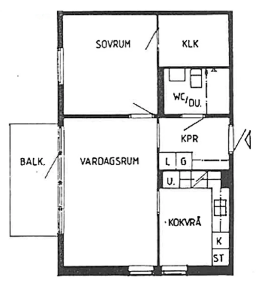 Planritning, Valdemarsgatan 44B