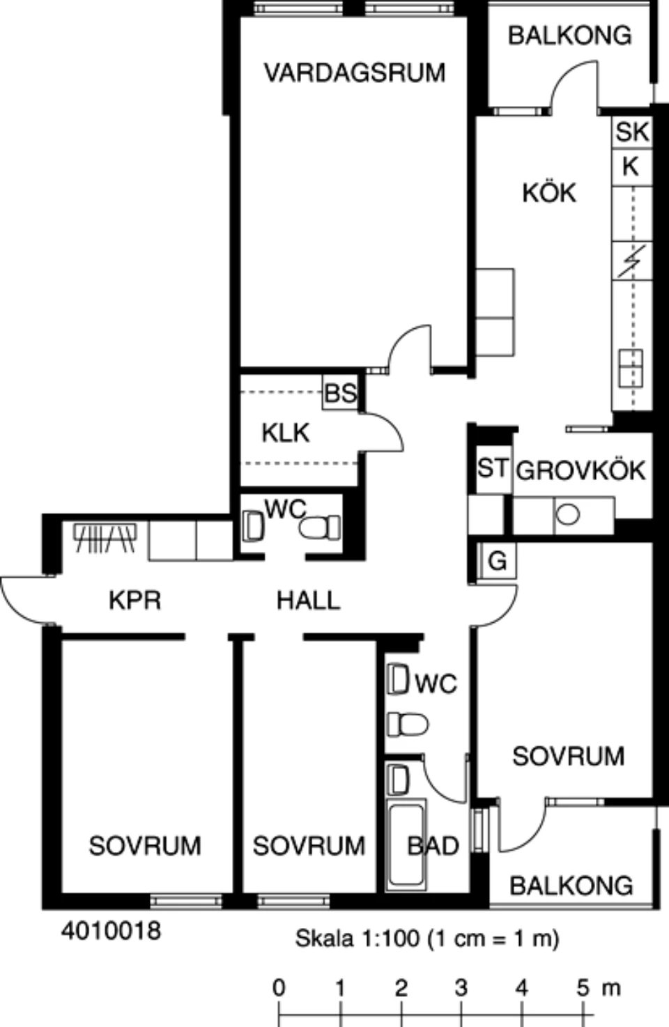 Planritning, Nackstavägen 25E