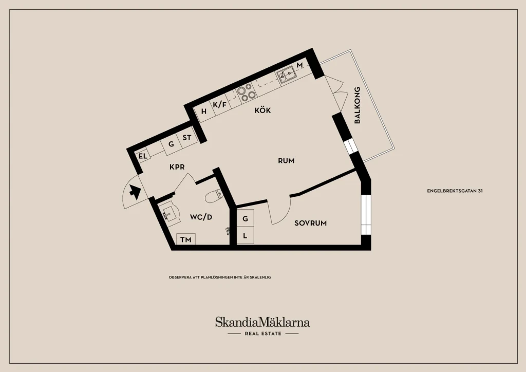 Planritning, Engelbrektsgatan 31