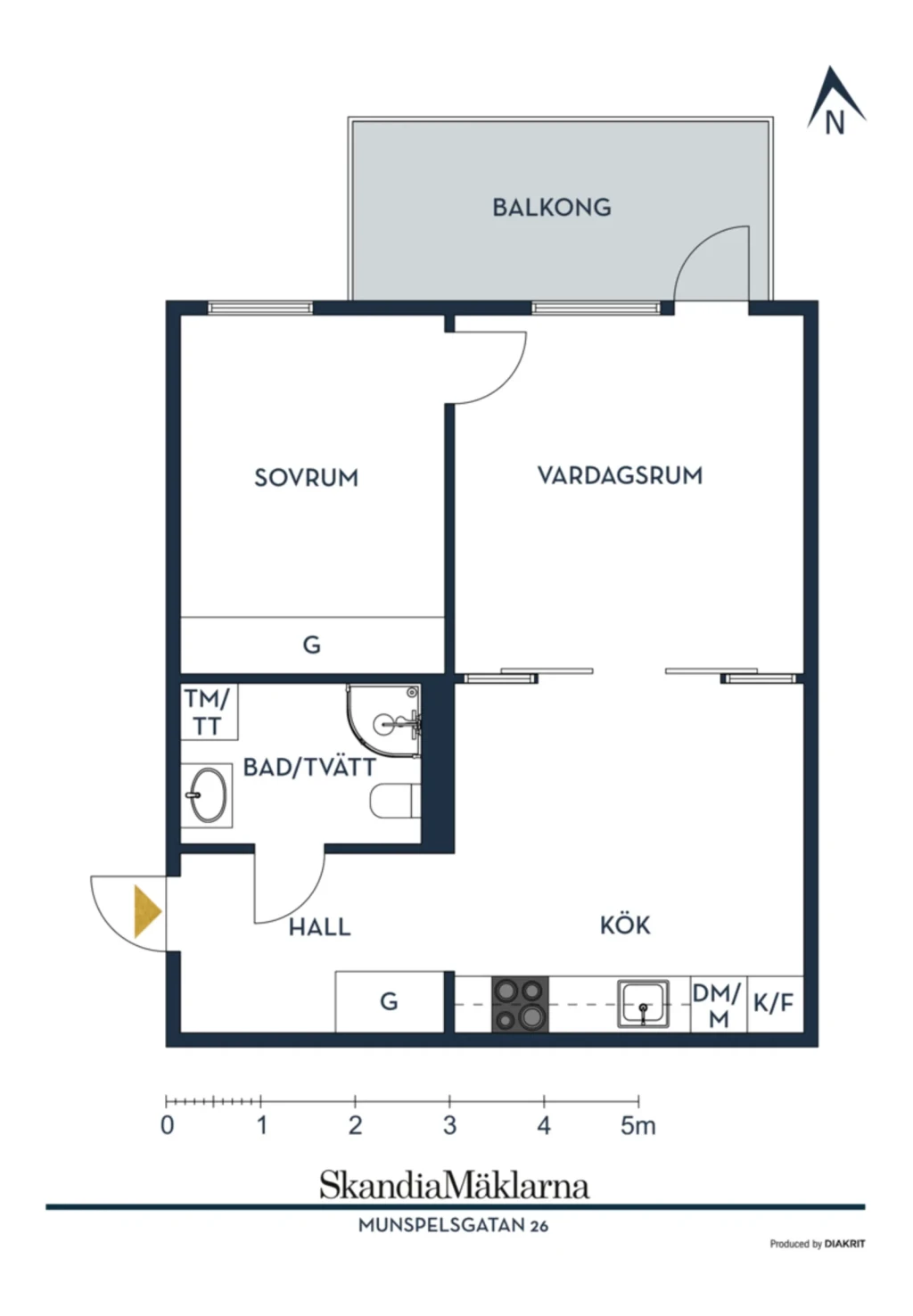 Planritning, Munspelsgatan 26