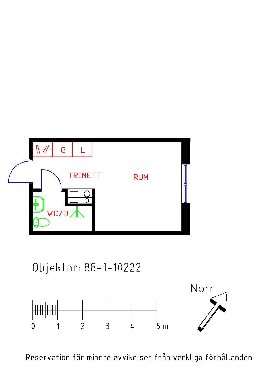Planritning, Norra Trängallén 6B