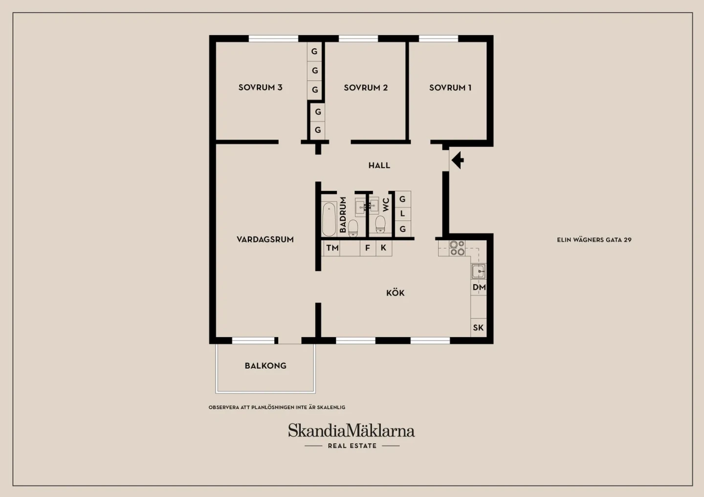 Planritning, Elin Wägners Gata 29