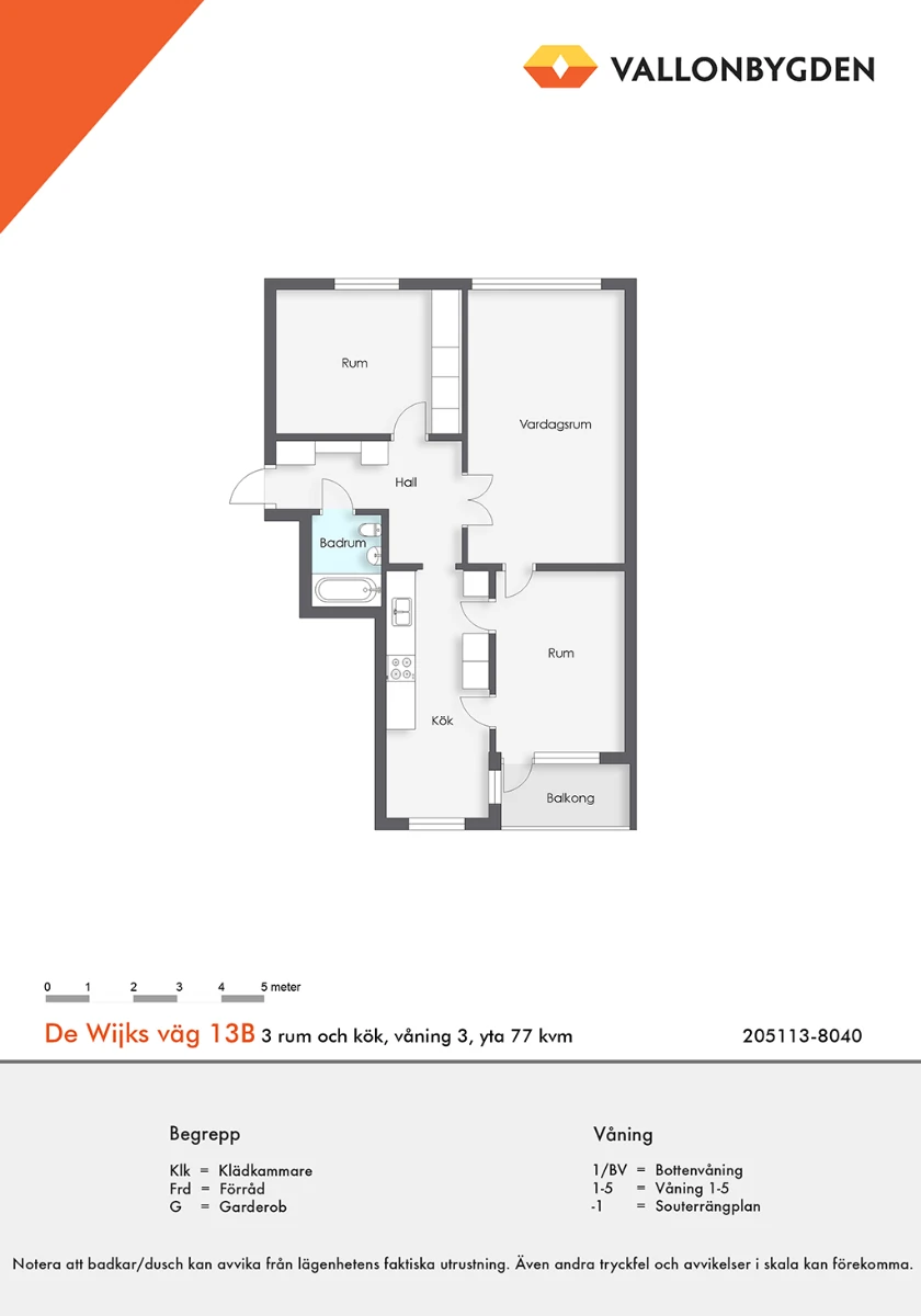Planritning, De Wijks väg 13B