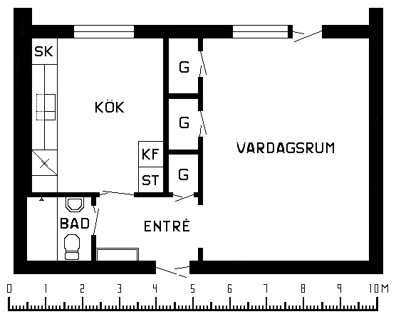 Planritning, Storgatan 92 B