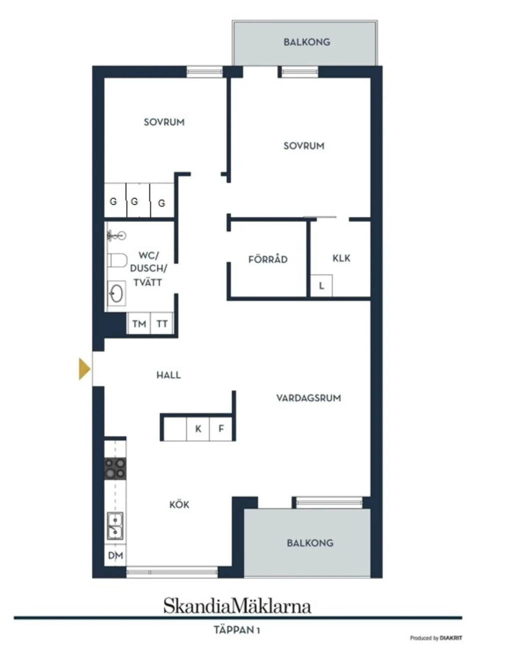 Planritning, Täppan 1