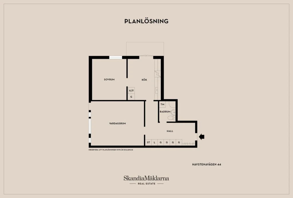 Planritning, Havstenavägen 44
