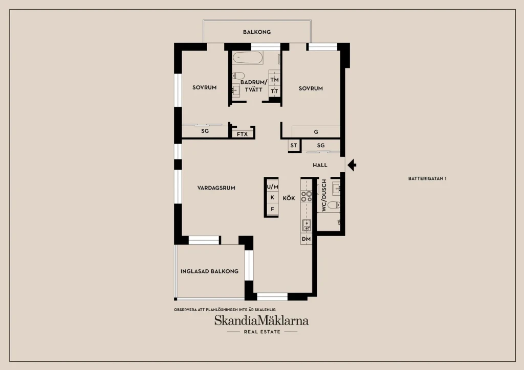 Planritning, Batterigatan 1