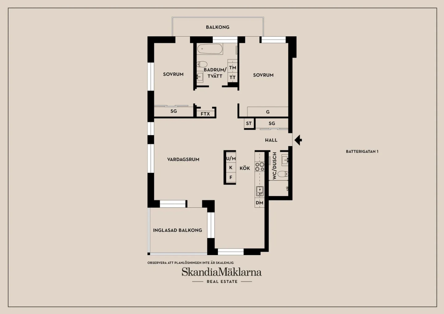 Planritning, Batterigatan 1