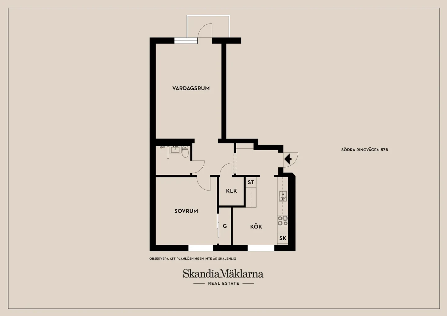 Planritning, Södra Ringvägen 57B