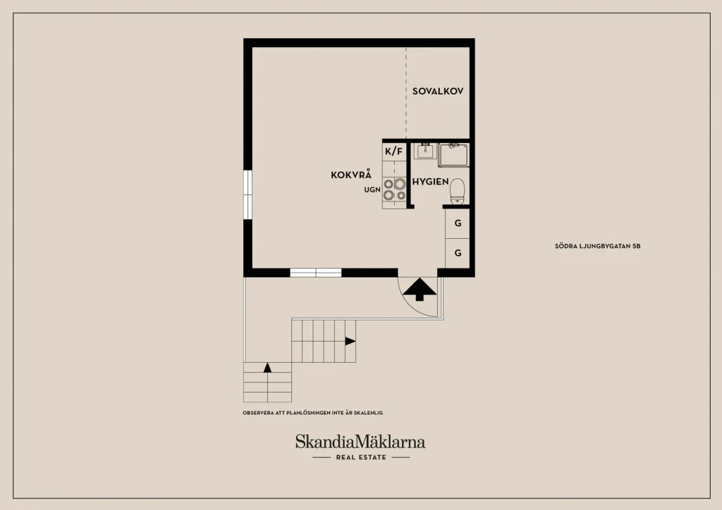 Planritning, Södra Ljungbygatan 5B