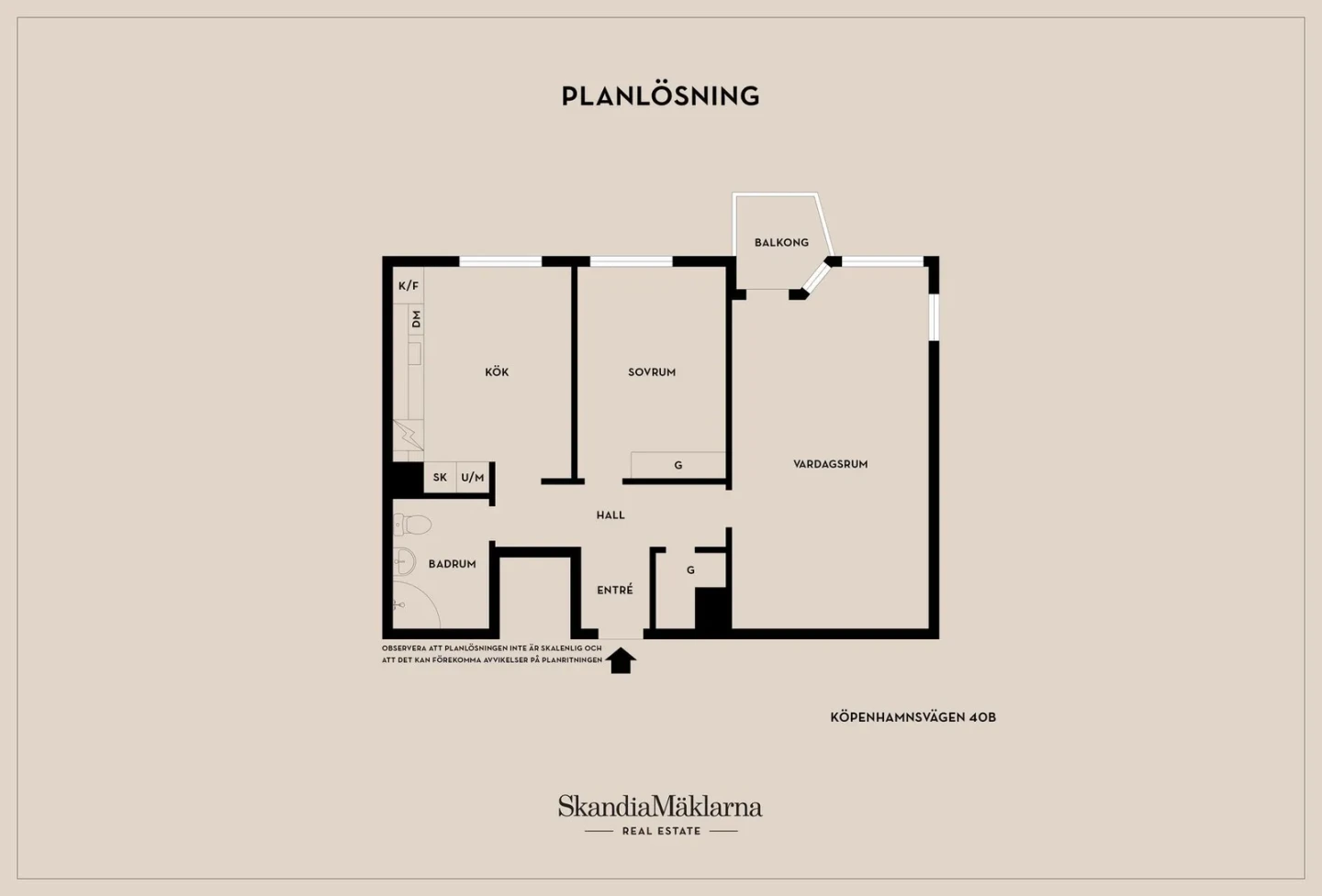 Planritning, Köpenhamnsvägen 40B