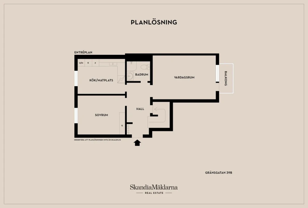 Planritning, Gränsgatan 39B