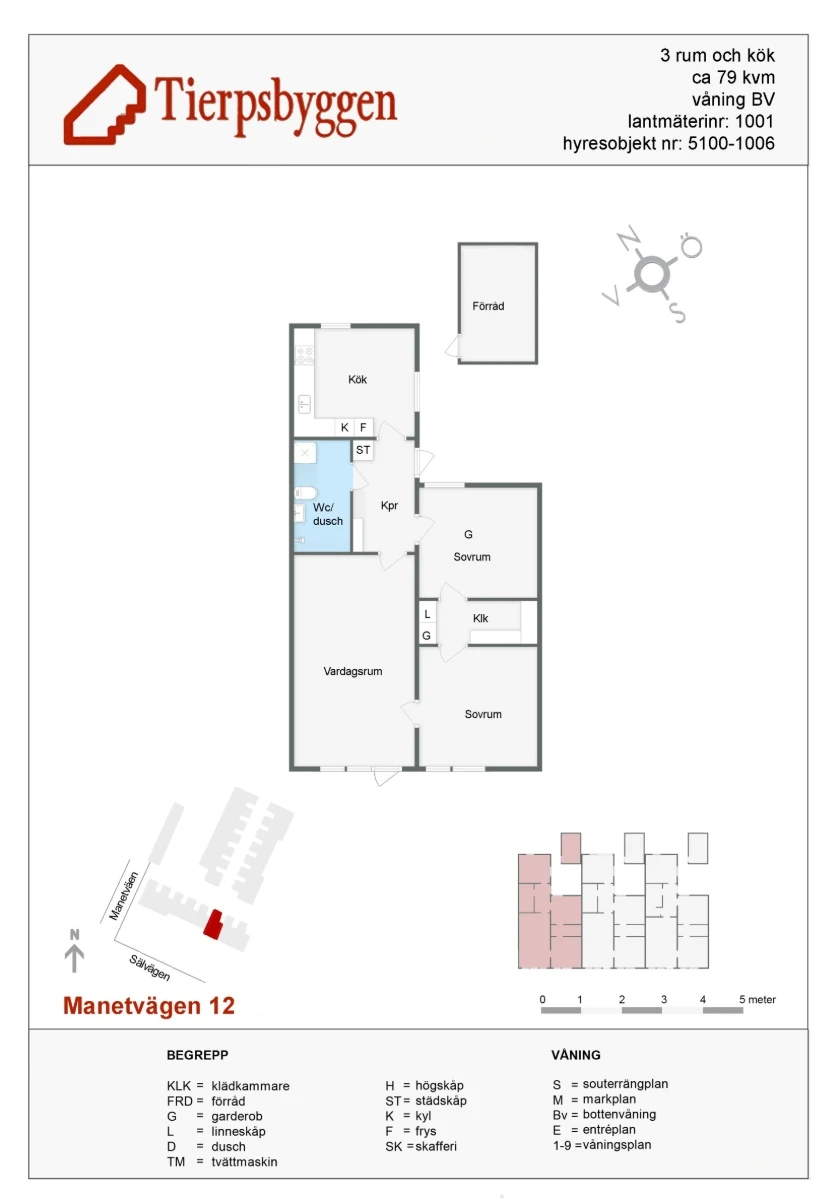 Planritning, Manetvägen 12