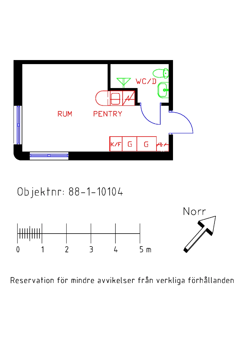 Planritning, Norra Trängallén 4B