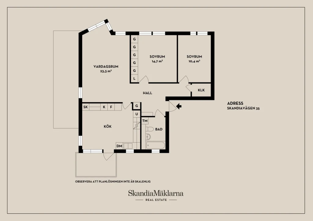 Planritning, Skandiavägen 35