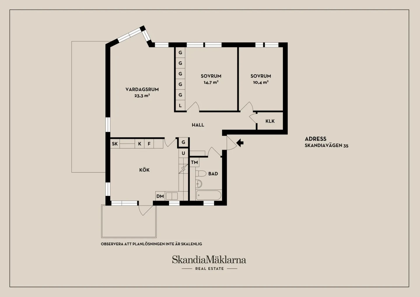 Planritning, Skandiavägen 35