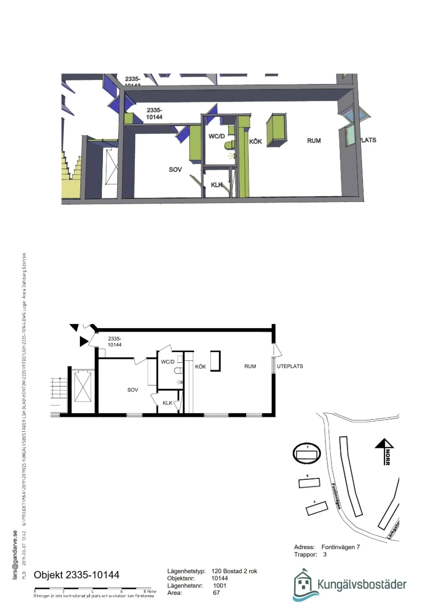 Planritning, Fontinvägen 7