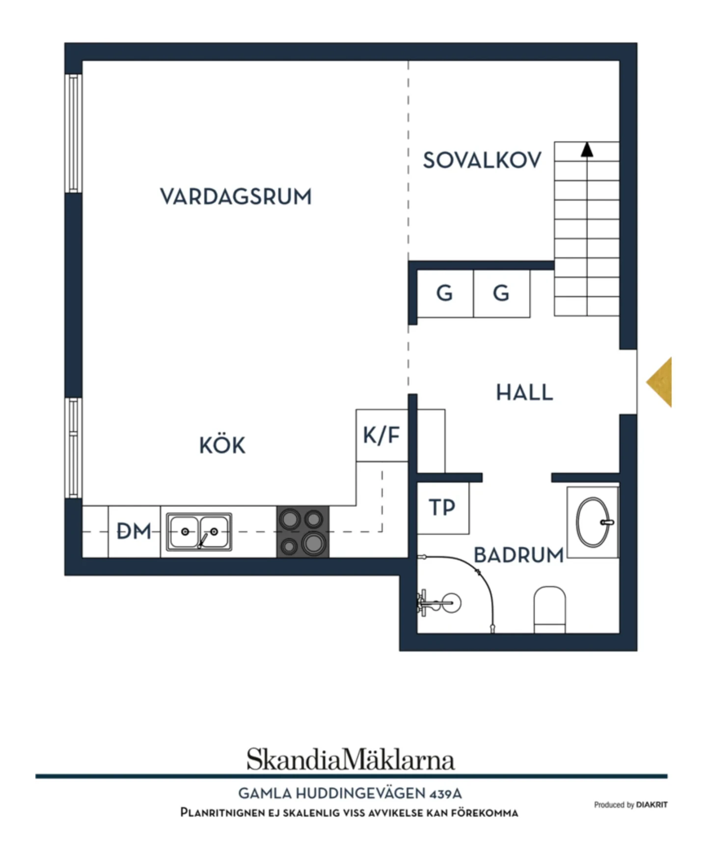 Planritning, Gamla Huddingevägen 439A