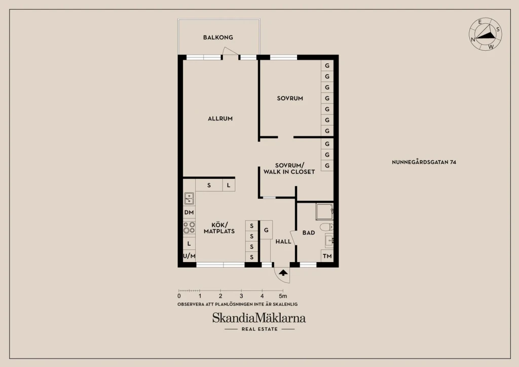 Planritning, Nunnegårdsgatan 74