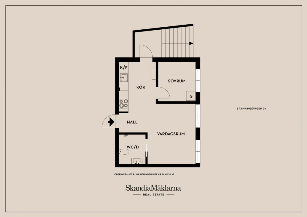 Planritning, Bränningevägen 34