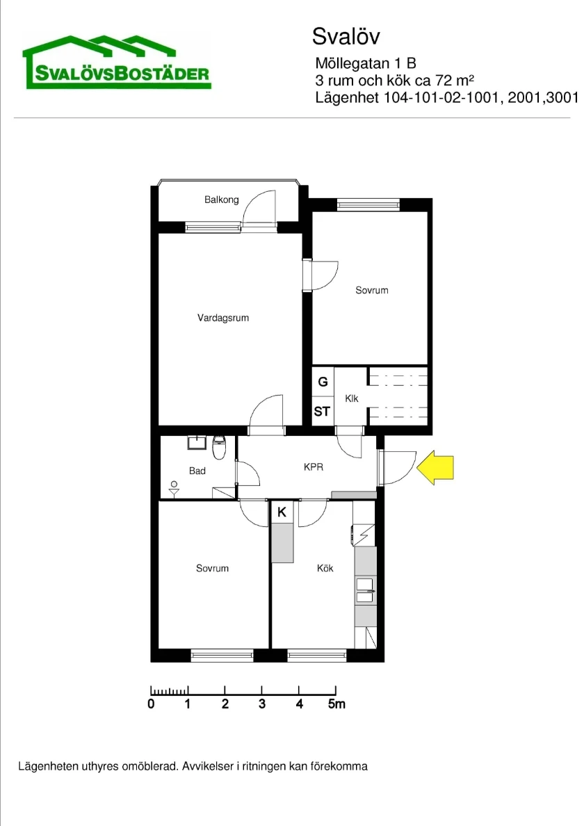 Planritning, Möllegatan 1B