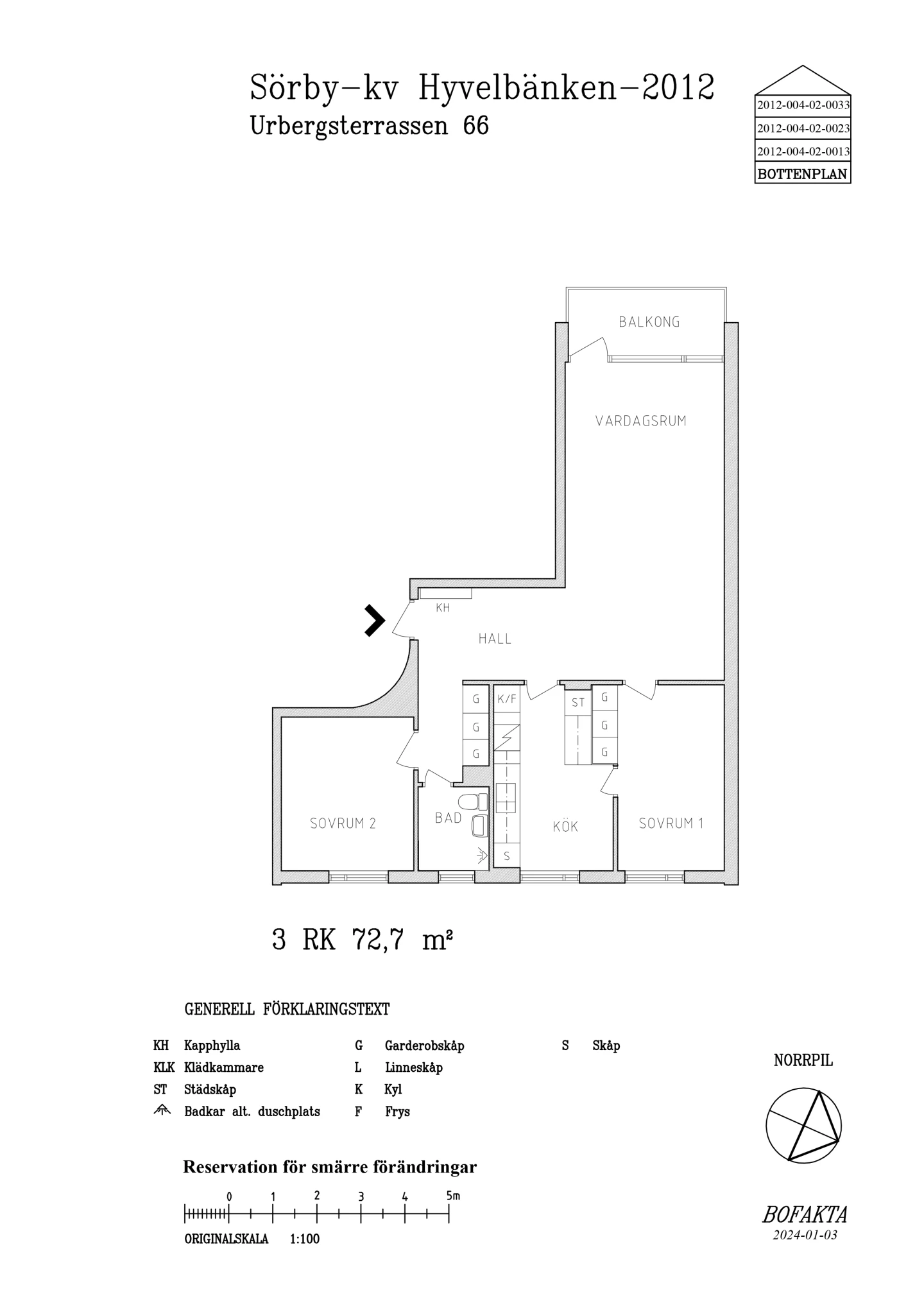 Planritning, Urbergsterrassen 66
