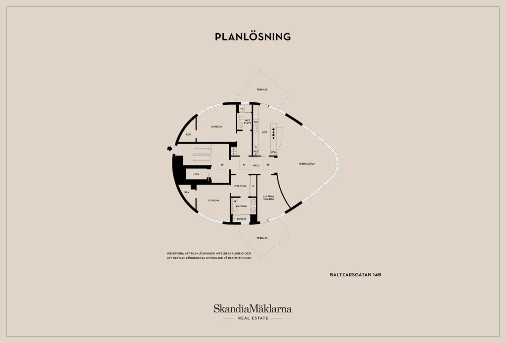 Planritning, Baltzarsgatan 14B