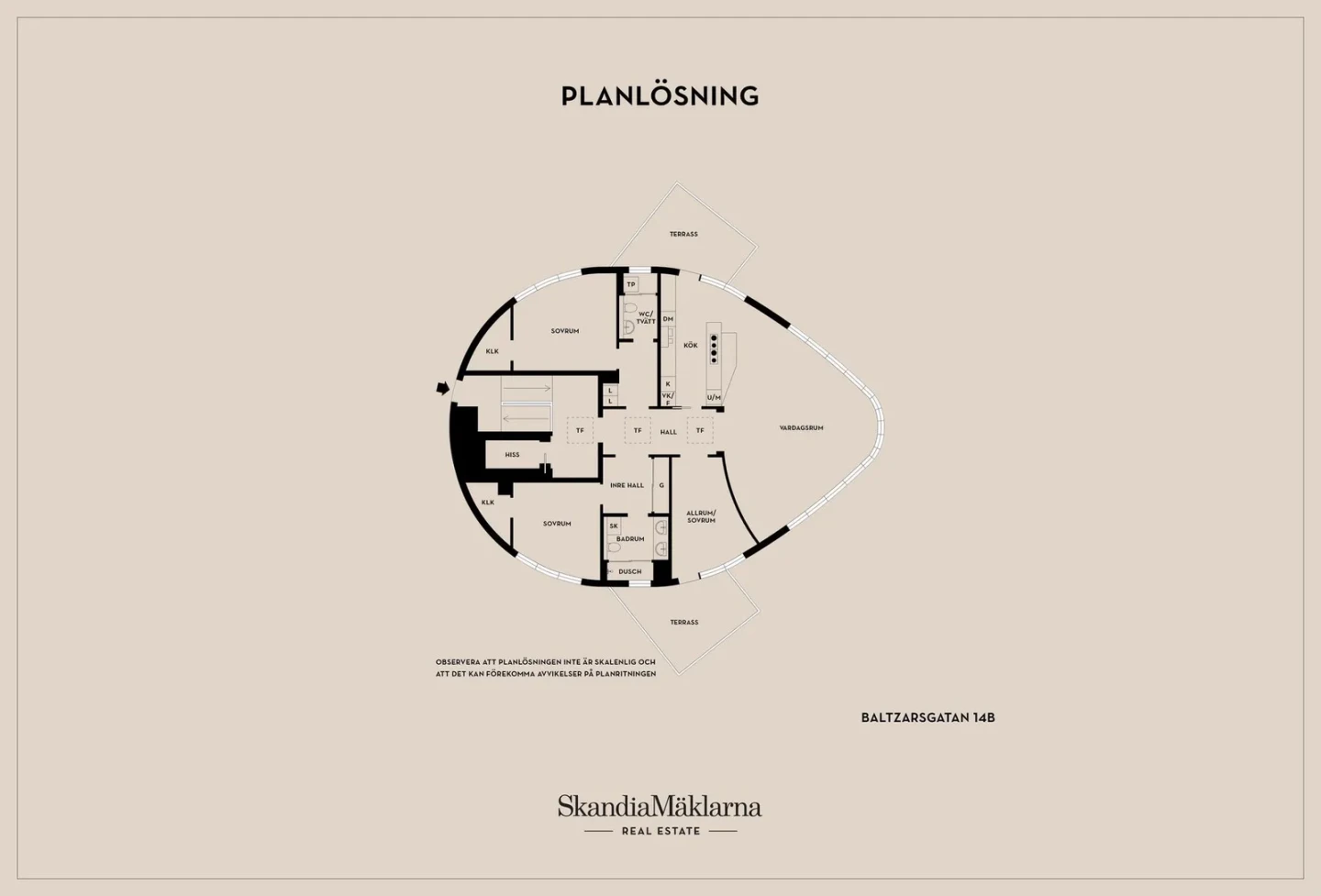 Planritning, Baltzarsgatan 14B