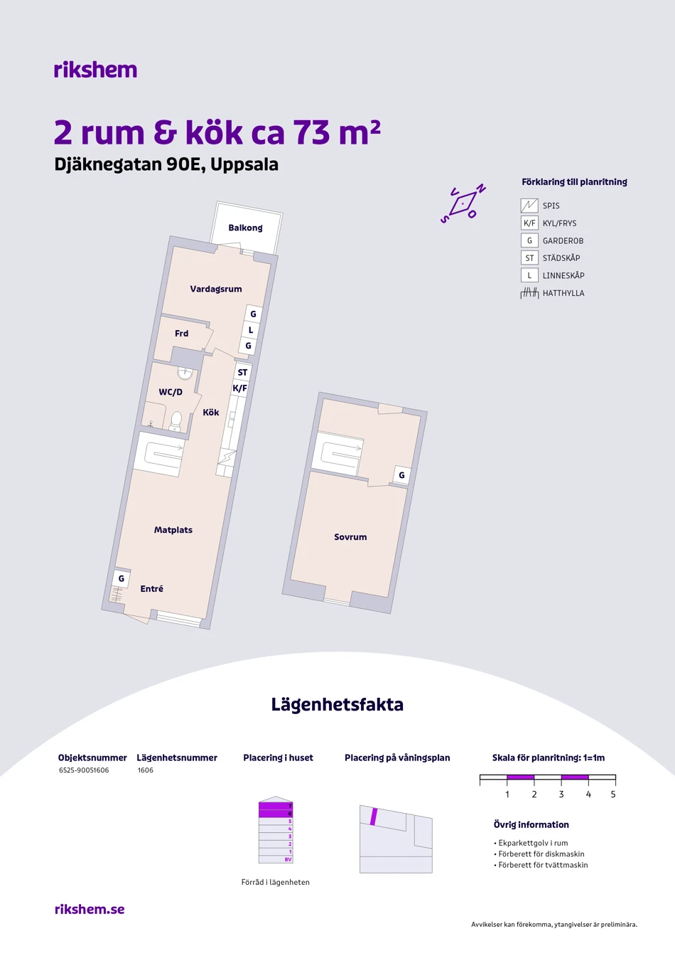 Planritning, Djäknegatan 90E