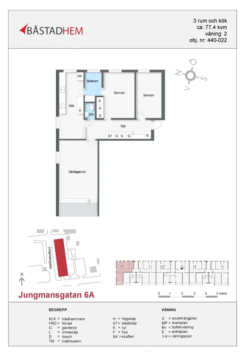 Planritning, Jungmansgatan 6A