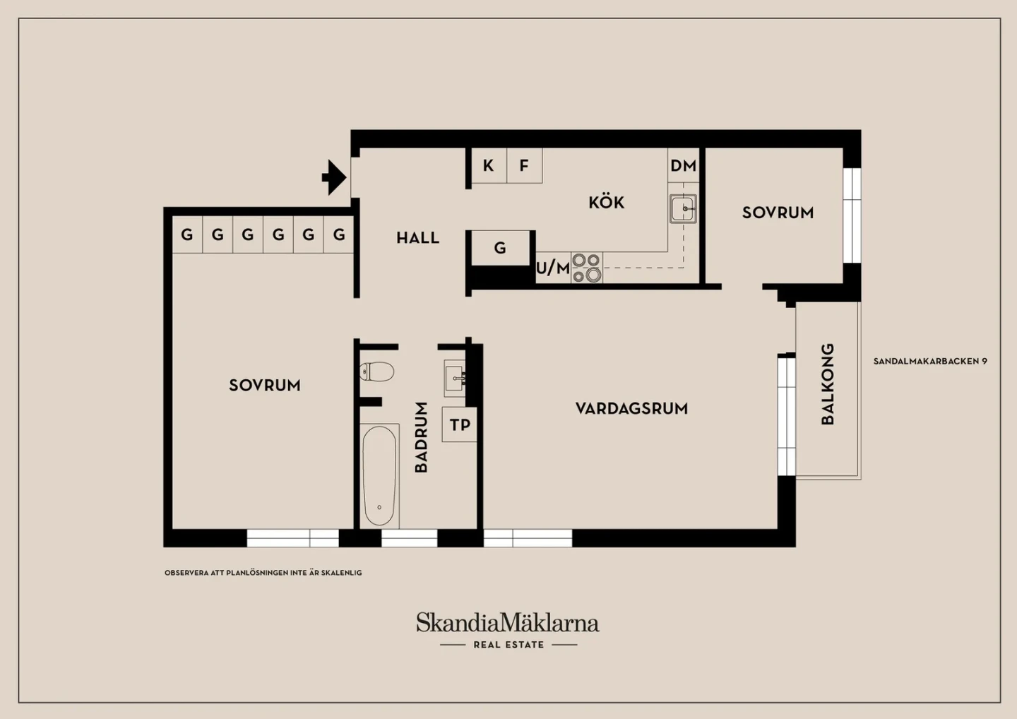 Planritning, Sandalmakarbacken 9