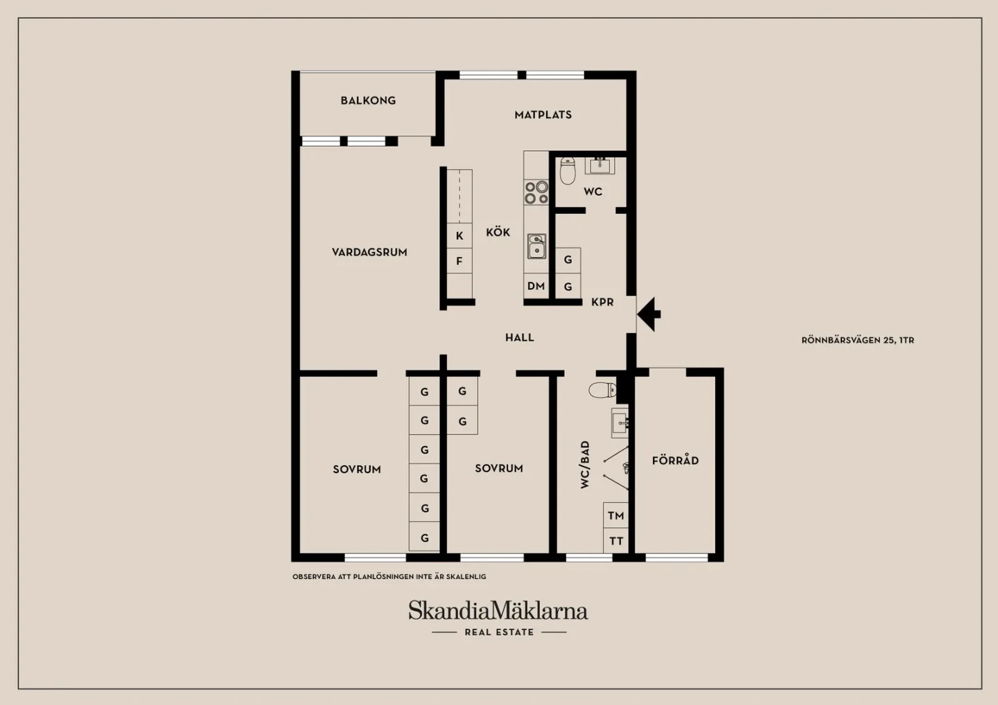 Planritning, Rönnbärsvägen 25
