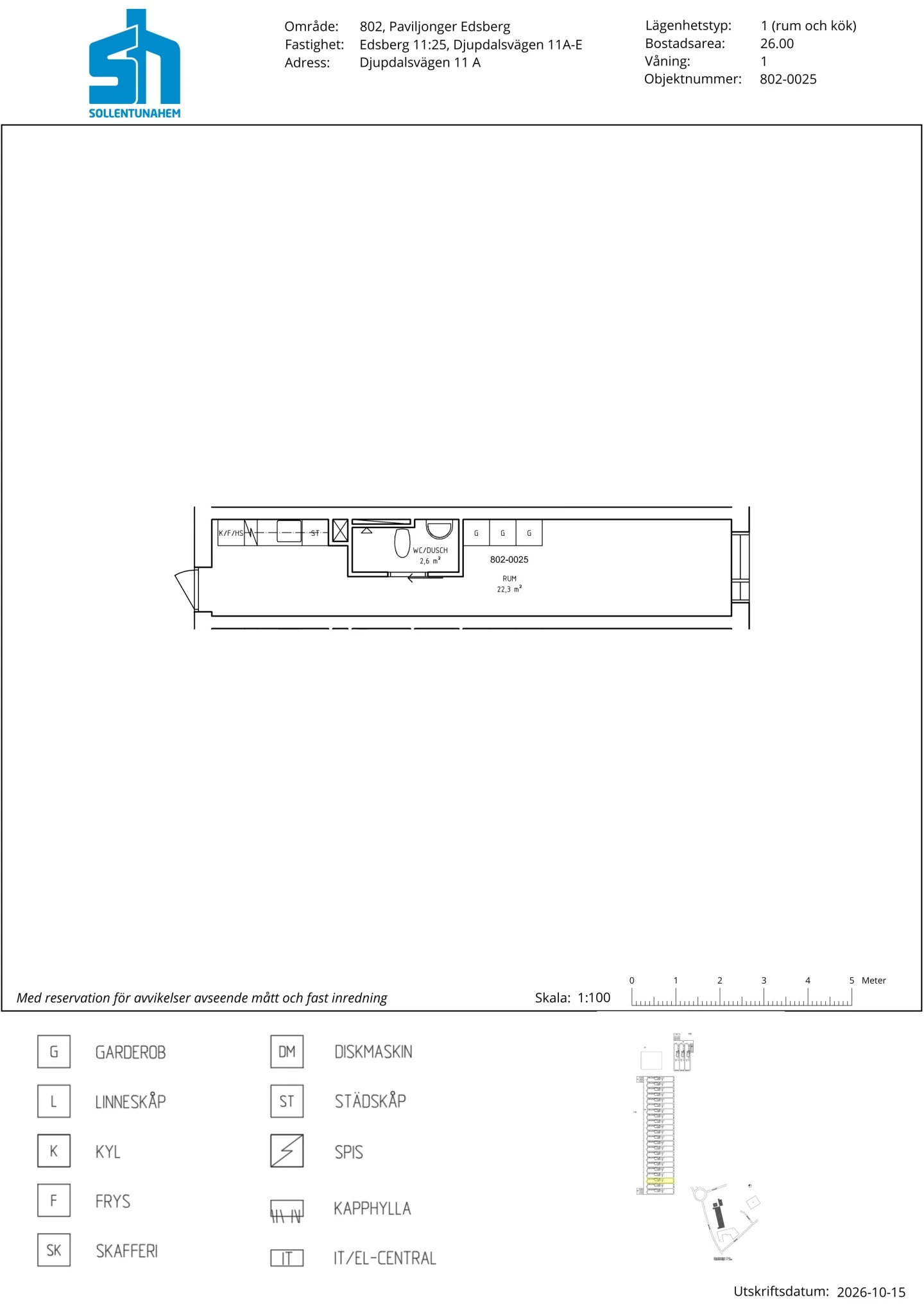 Planritning, Djupdalsvägen 11A