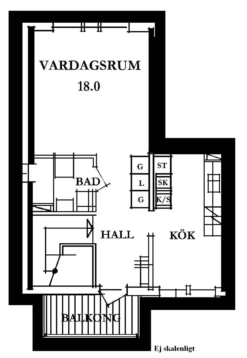 Planritning, Båtåsvägen 27D