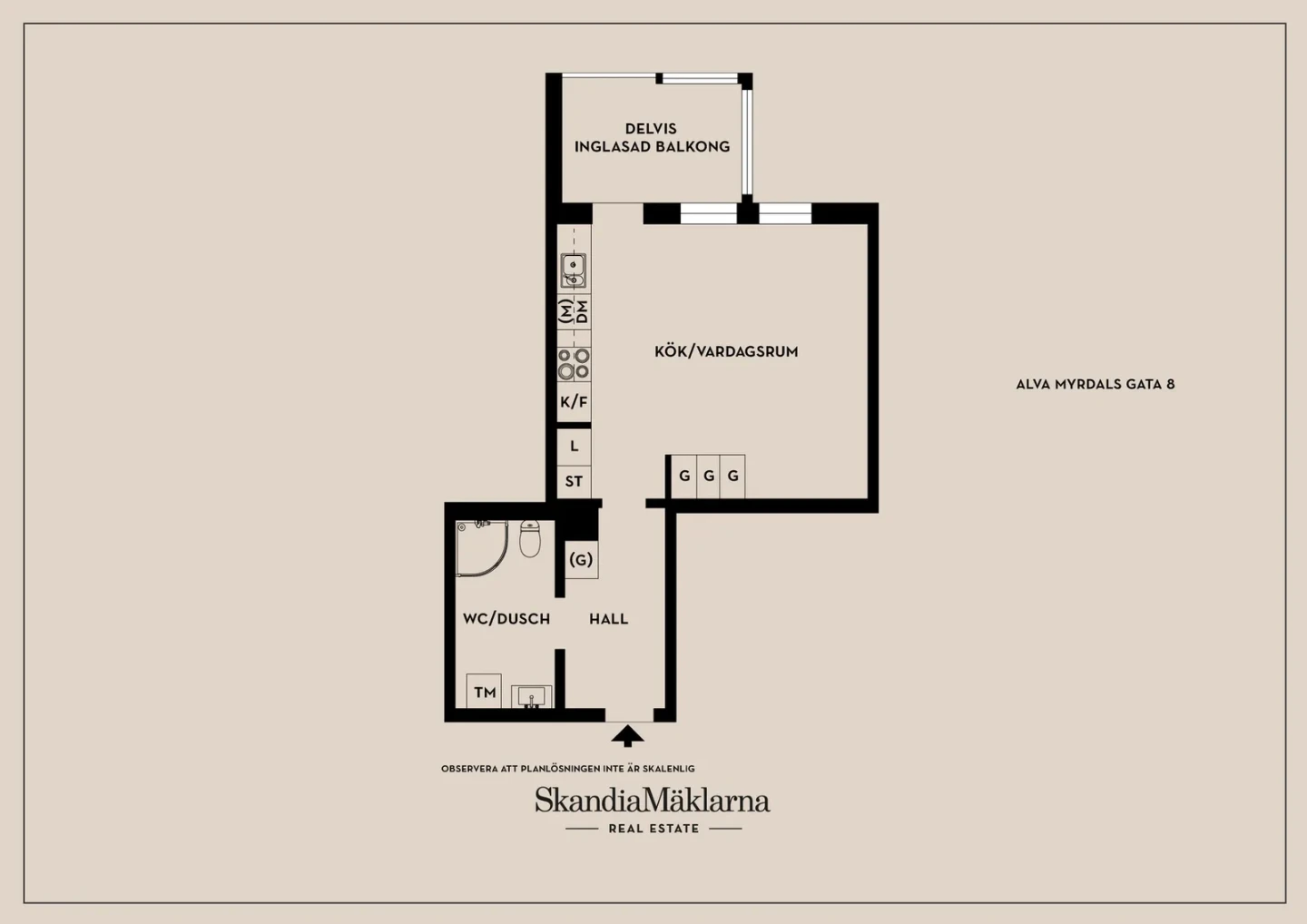 Planritning, Alva Myrdals gata 8