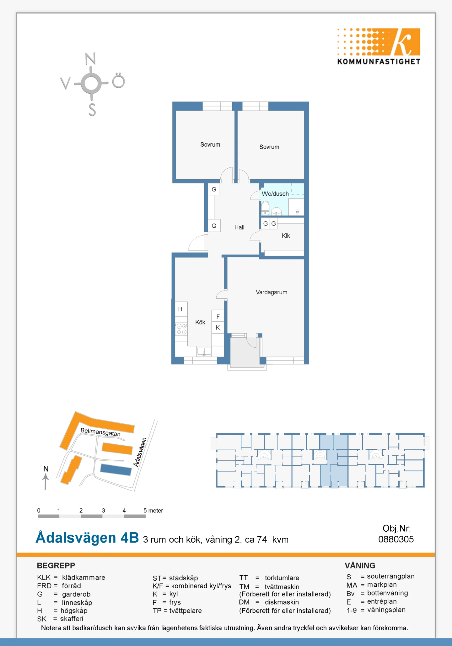 Planritning, Ådalsvägen 4 B