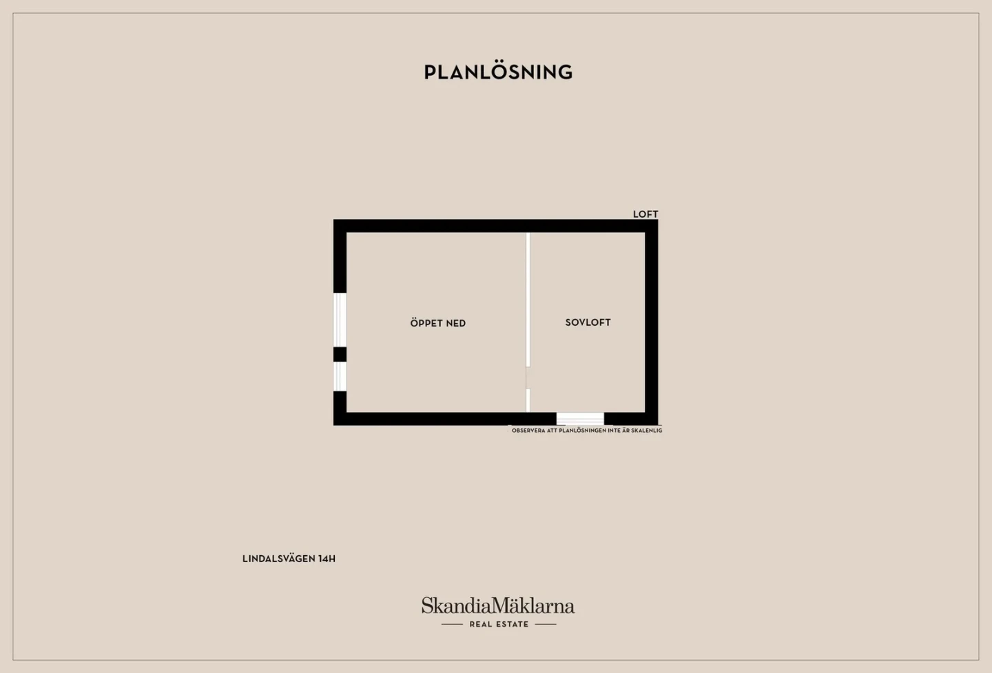 Planritning, Lindalsvägen 14H