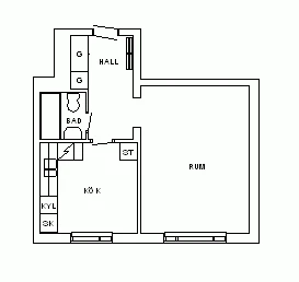 Planritning, Tallvägen 8 A