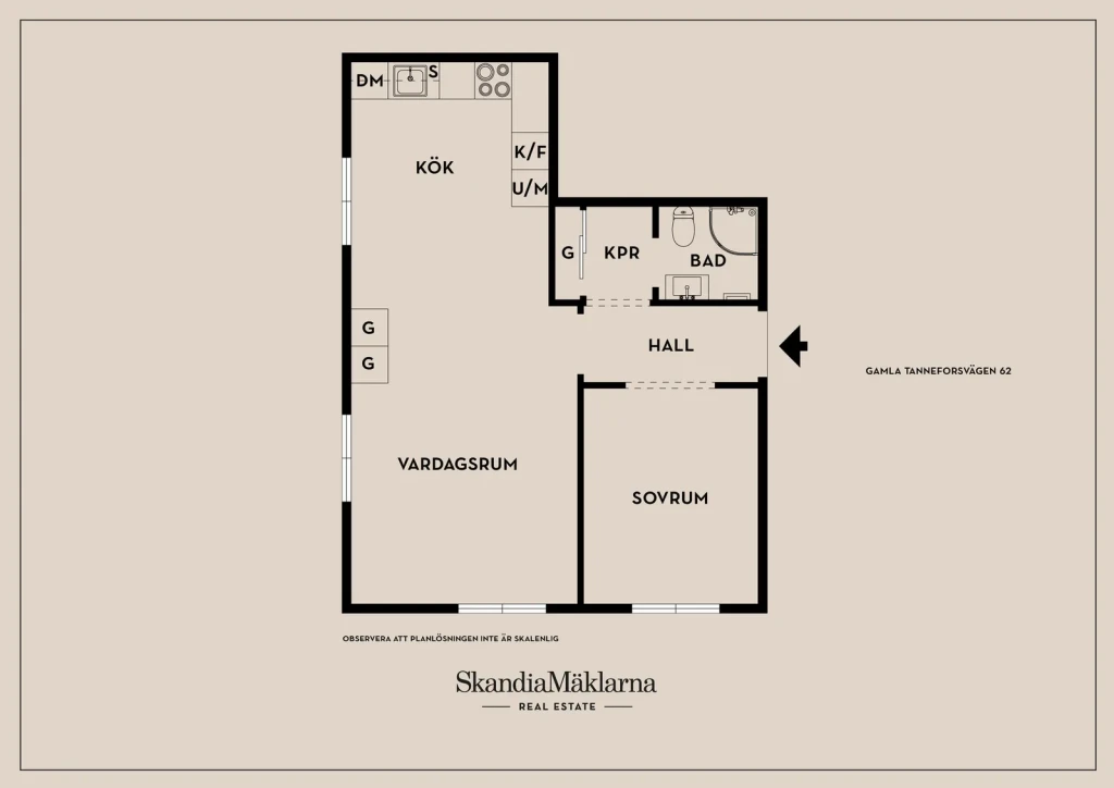 Planritning, Gamla Tanneforsvägen 62