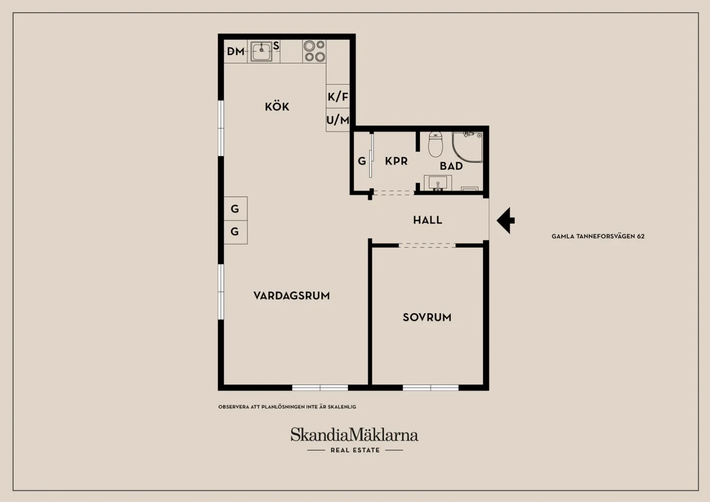 Planritning, Gamla Tanneforsvägen 62