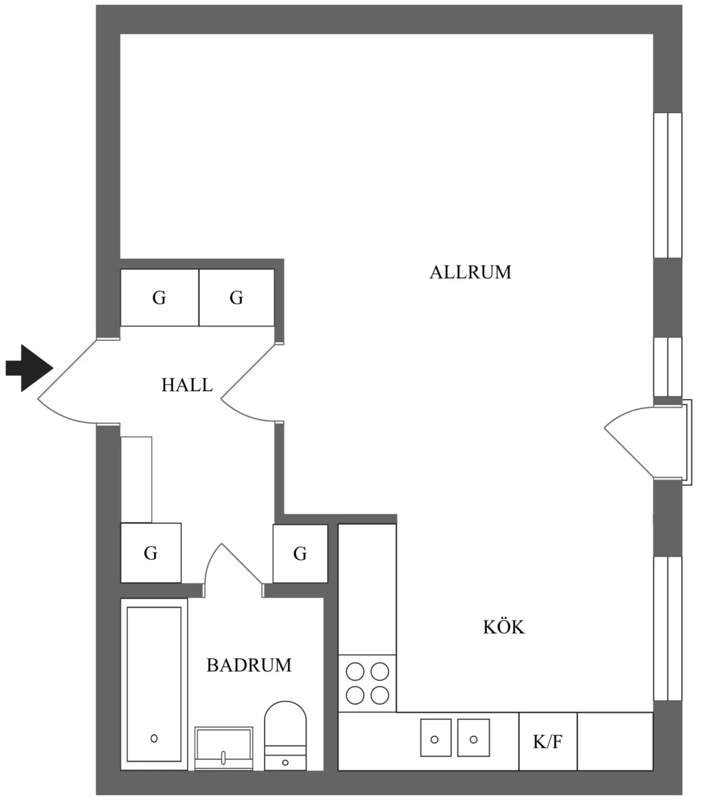 Planritning, Fridhemsvägen 31C