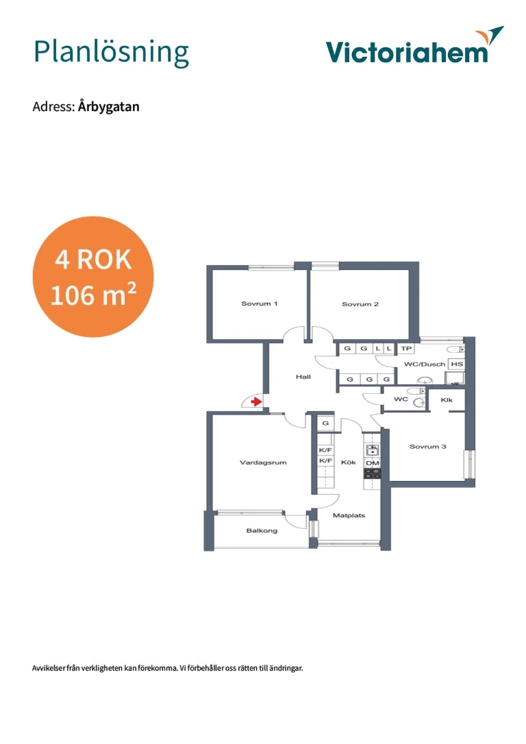 Planritning, Årbygatan 29A