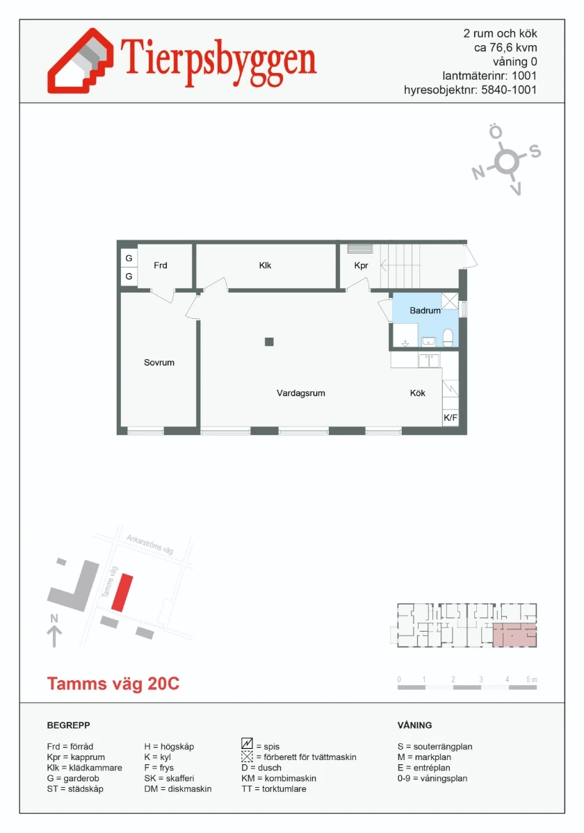 Planritning, Tamms Väg 20C