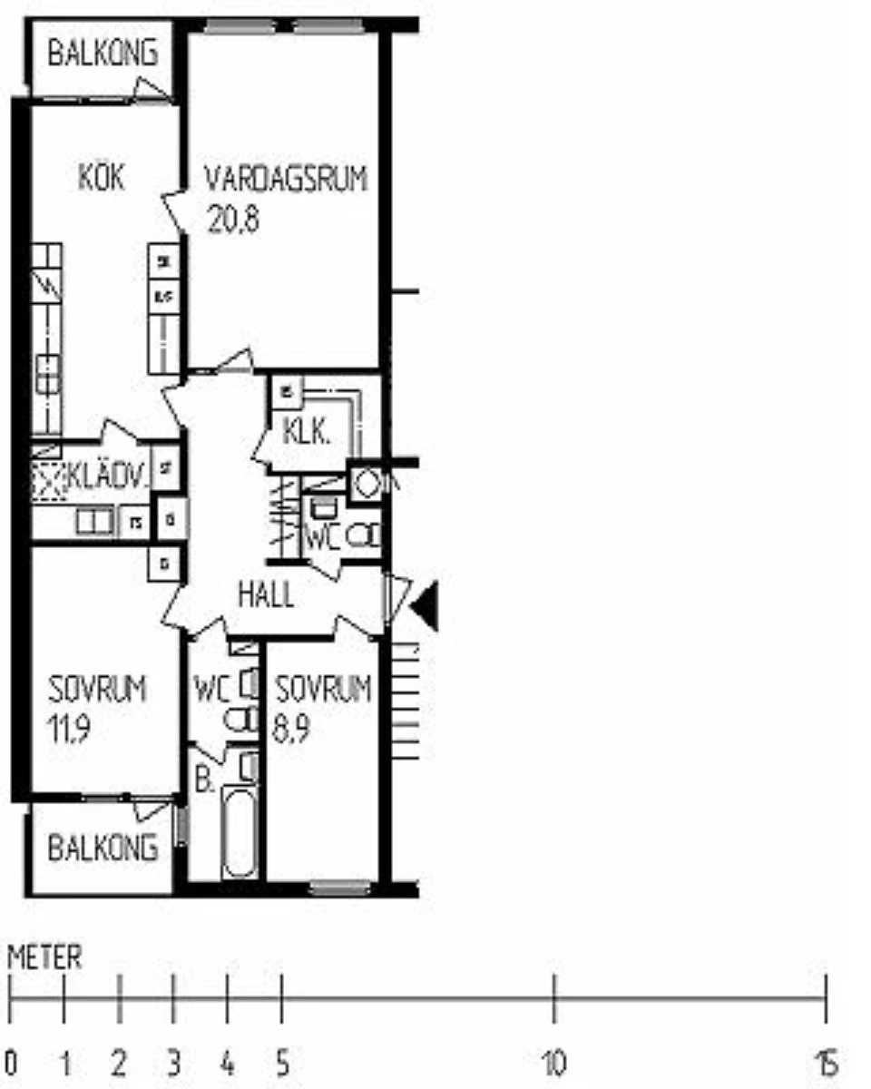 Planritning, Nackstavägen 17A